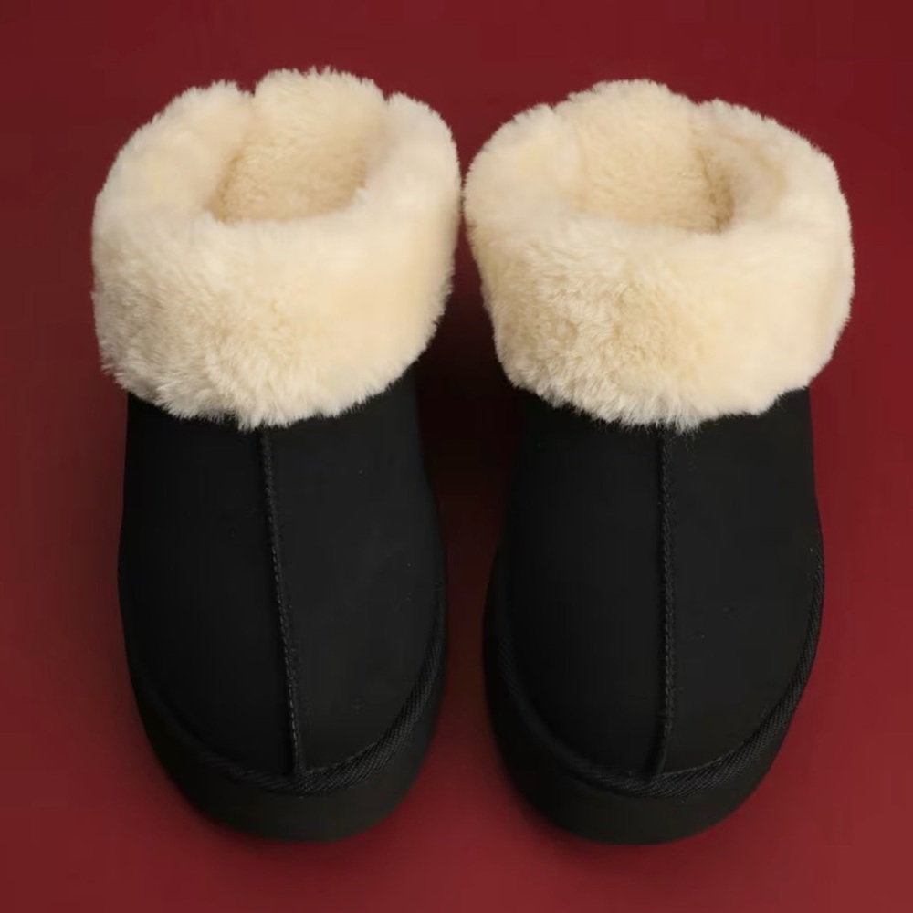 Cozy Chestnut Women's Platform Slippers New Boutique Comfy Soft Faux Fur - Picture 5 of 9
